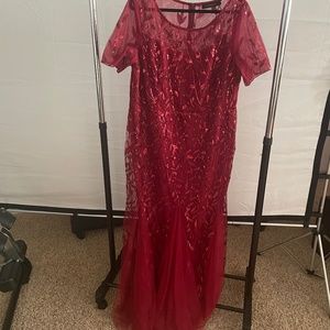 Ever pretty red evening gown (read description)